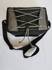 Glacier Gear Thermal Insulated Cooler Lunch Food Bag Black/Gray Shoulder Strap