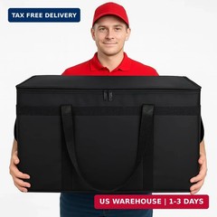 Bodaon 3-Pack Insulated Food Delivery Bag, XXXL Pizza Cooler Bags, Rideshare Del