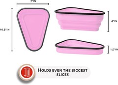 Perfect Reusable Pizza Storage Container with 5 Microwavable Serving Trays NEW