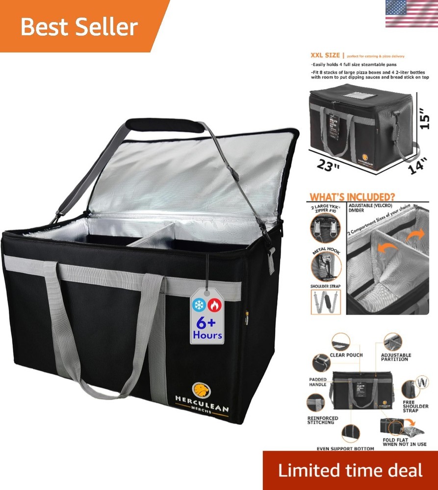 Insulated Food Bag with YKK Closure – Versatile for Hot & Cold Transport