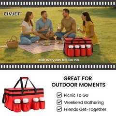 Insulated Food Delivery Bag with 4 Cup Holders, XXX-Large Commercial Grade Insul