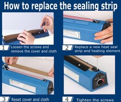 Yeler 8 Inch Impulse Heat Sealer, Manual Poly Machine for 8 inch, blue