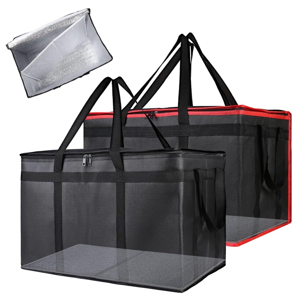 Insulated Food Delivery Bag with Removable Hard Bottom