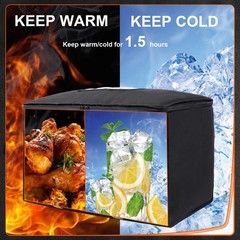 XXXL Insulated Food Delivery Bag 23″x15″x14″ — Premium Grocery Carrier for Hot/C