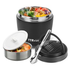 Ttrpuon 40Oz Insulated Lunch Thermo For Adults Stainless Steel Hot Food Jar For