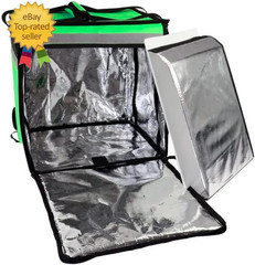 50L XL Large Insulated Food Delivery Backpack, Expandable Catering Cooler Bag