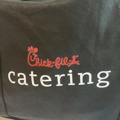 Chick Fil A Catering Tote Bag Lightweight Zip 22x12x14