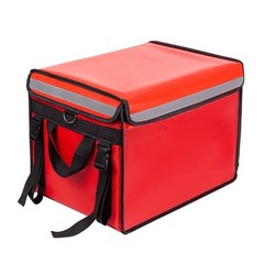 Red XXL Insulated Food Delivery Bag — 19.7″ x 15″ x 15″ Commercial Insulated …