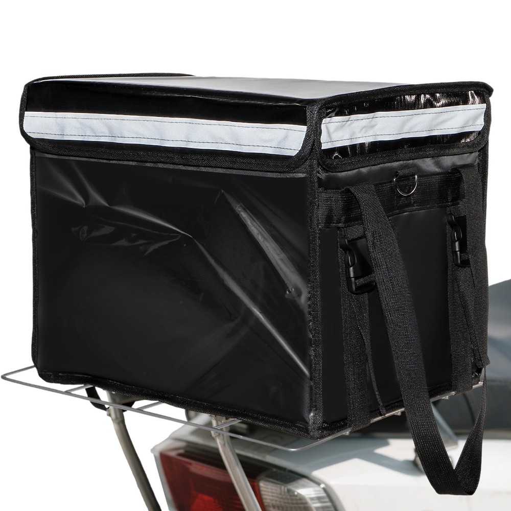 DEAYOU Insulated Food Delivery Bag for Bike, Pizza Delivery Bag with Divider …