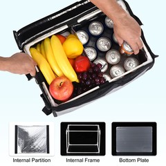 48L Insulated Food Bags XXL with Divider Catering Thermal Food Bag