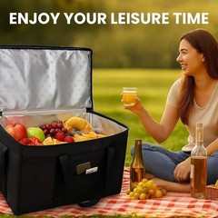 Heavy-Duty Insulated Pizza Delivery Bag with Reinforced Base — 3 Compartment