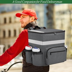 Food Delivery Backpack Pizza Delivery Bag Insulated Delivery Bag with Cup Holder