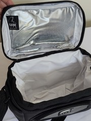 Glacier Gear Thermal Insulated Cooler Lunch Food Bag Black/Gray Shoulder Strap