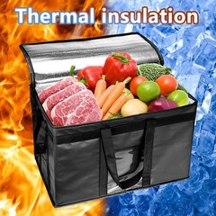 XXXL Large Insulated Cooler Bag, Double Zipper Food Delivery Bag, Styrofoam C…