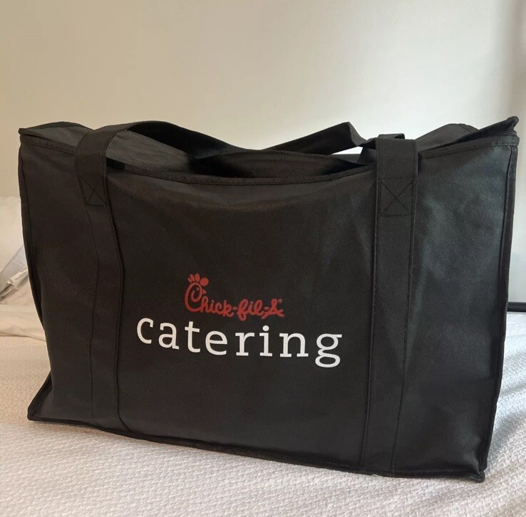 Chick Fil A Catering Tote Bag Lightweight Zip 22x12x14