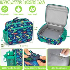 Fimibuke Bento Lunch For Kids Food Jar 3-Compartment 32Oz Snack Lunch Container