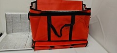 musbus 5 pack Additional Bottom Plate Insulated Food Delivery Bag 24x15x14″ Red