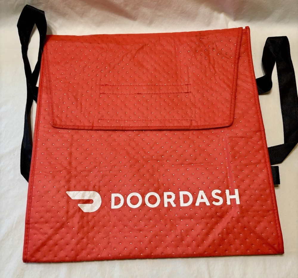 Foldable Insulated DoorDash Pizza Food Delivery Bag W/ Handles Hot Or Cold READ