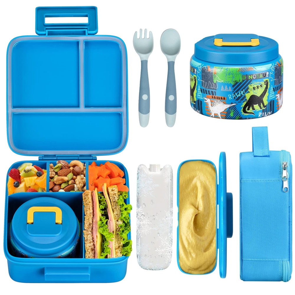 JXXM Bento Lunch Box for Kids With 8oz Soup thermo,Leak-proof Lunch Containers w