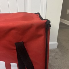 Grubhub Red Insulated Delivery Bag Tote with straps 19x19x10 XL Lightly Used