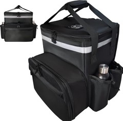 Food Delivery Backpack, Expandable Insulated Food Delivery Bag for Grocery Bike