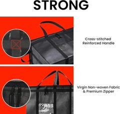 3XL Insulated Cooler Bag — Heavy Duty Black Tote for Groceries & Deliveries