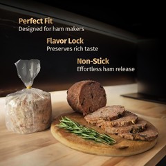 Deli Meat Press Bags for Ham Maker, Cold Cut One Size, Transparent