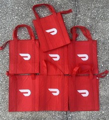 Lot of 7 ~ DOORDASH ~ 13x15x9 ~ Zippered Insulated Delivery Bag / Tote ~ ERRORS