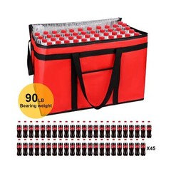 musbus 5 PACK RED extra large XXXL Insulated Food Delivery Bag Cooler Bags Ke…