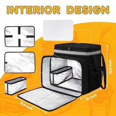 XX-Large Food Delivery Backpack with 7 Cup Holders, Grey