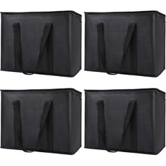 4-Pack Insulated Reusable Grocery Shopping Bag X-Large Frozen Food Cold Cooler