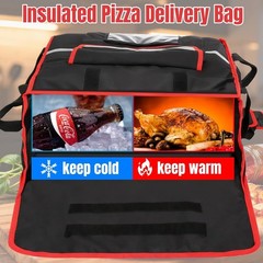 Insulated Pizza Delivery Bag, 20»L x 20»W x 8»H Professional Thermal…