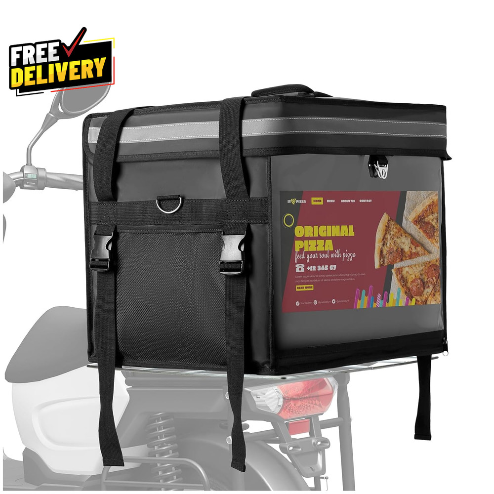 Insulated Food Delivery Bag for E-Bikes/Scooters/Motorcycles Waterproof D…..