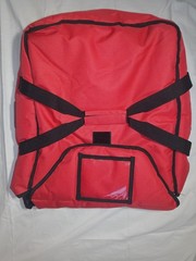 CAMBRO GO BAG INSULATED FOOD DELIVERY CARRYING STRAP RED AND BLACK LOGO
