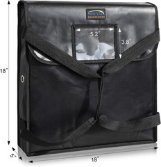 Classic Style 18x18x5 Inch Pizza Delivery Bag, Black