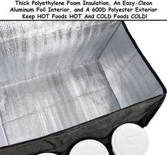 XL Pro Insulated Food Delivery Bag Cup Holders Drink Carriers Commercial