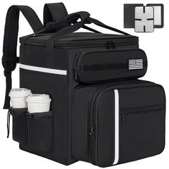 Food Delivery Backpack, Insulated Delivery Bags with 4 Cup Holder Extra Large…