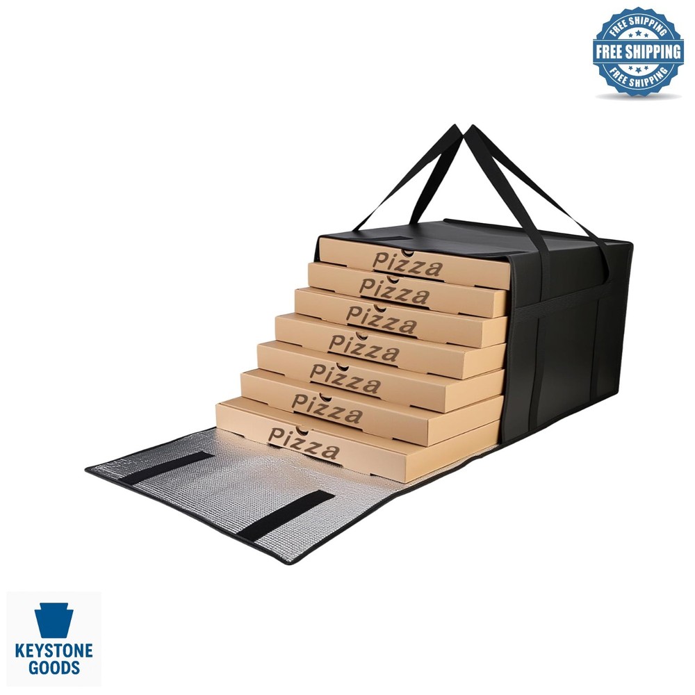 20x20x14 Insulated Pizza Delivery Bag — Hot & Cold Food Carrier for Commercia…
