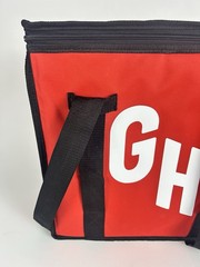 GH Red Insulated Cooler Tote Bag Soft Sided Zip Top 15x15x10 New Read