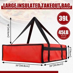 LemonRoad Insulated Pizza Bags for Delivery with Plastic Portable Drink Carri…