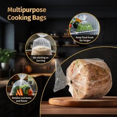 Deli Meat Press Bags for Ham Maker, Cold Cut One Size, Transparent