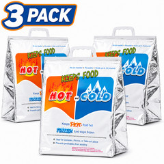 Insulated Thermal Food Delivery Bag Hot Cold Grocery Tote 13x7x15.5”
