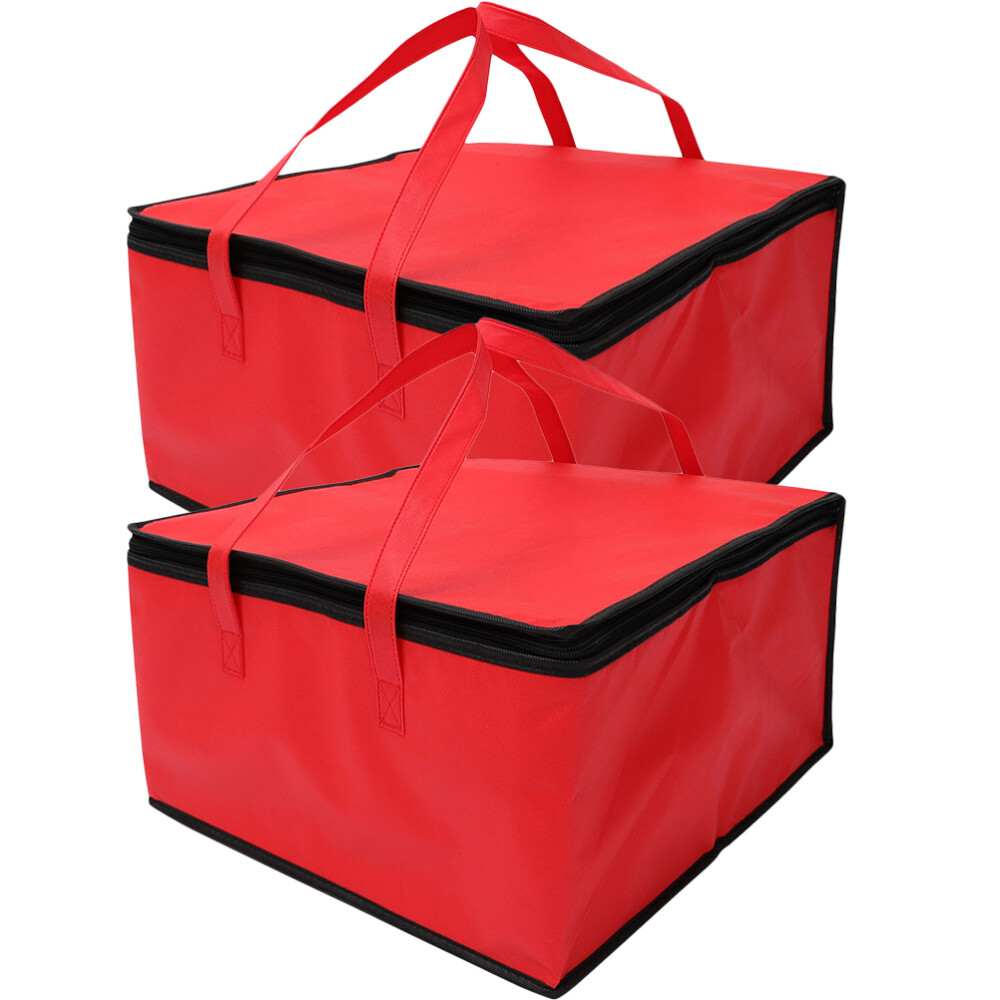 2 Pcs Storage Bag Shopping Food Transport Thermal Hot Carriers for Insulated
