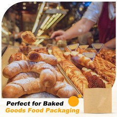 4.72×6.5 Inch Paper Sandwich Bags 100 Pcs Pastry Bag Light Brown