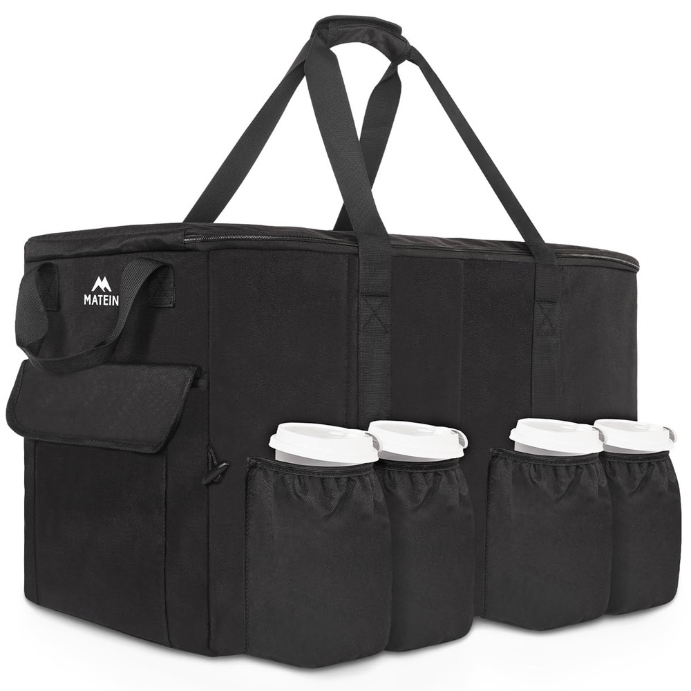 Food Delivery Bag XXL — 23X14X15 Inches, Water Resistant Large Insulated Hot & C