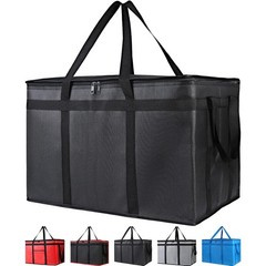 2-Pack XXXL Insulated Food Delivery Bags, Black
