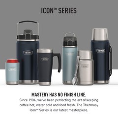 Thermos Icon Stainless Steel Food Jar Spoon 16 Ounce Matte Stainless