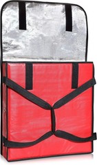 20x20x5 Red Pizza Delivery Bag with Handle