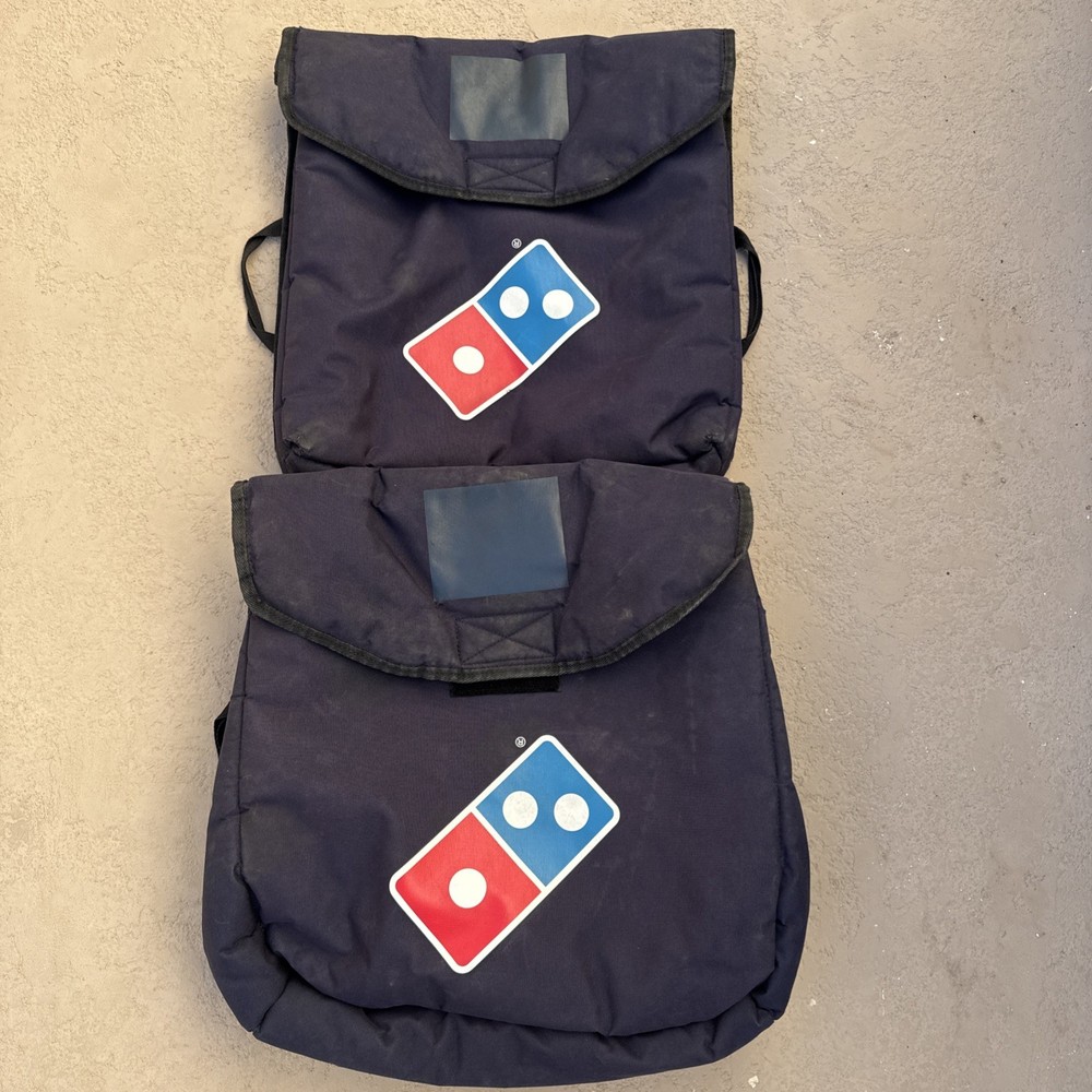 Domino’s Pizza Delivery bag Insulated, Thermal, Original 18”x17”x 7” Blue Lot 2