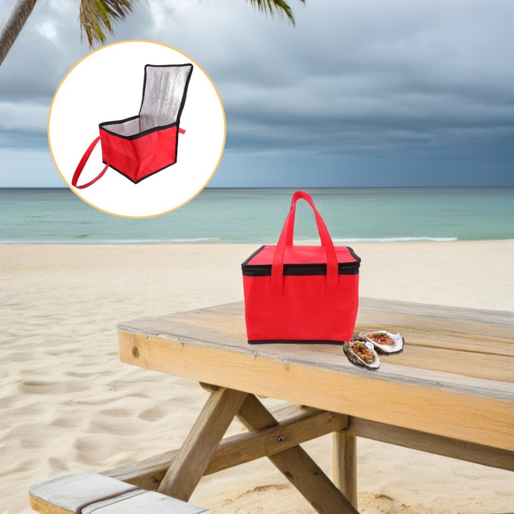 Insulated Catering Bag Red 27 Cm X 27 Cm X 20 Cm For Food Delivery Use